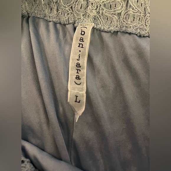 Banjara  light blue Lace Drawstring Shorts. Women’s size Large - Picture 3 of 4